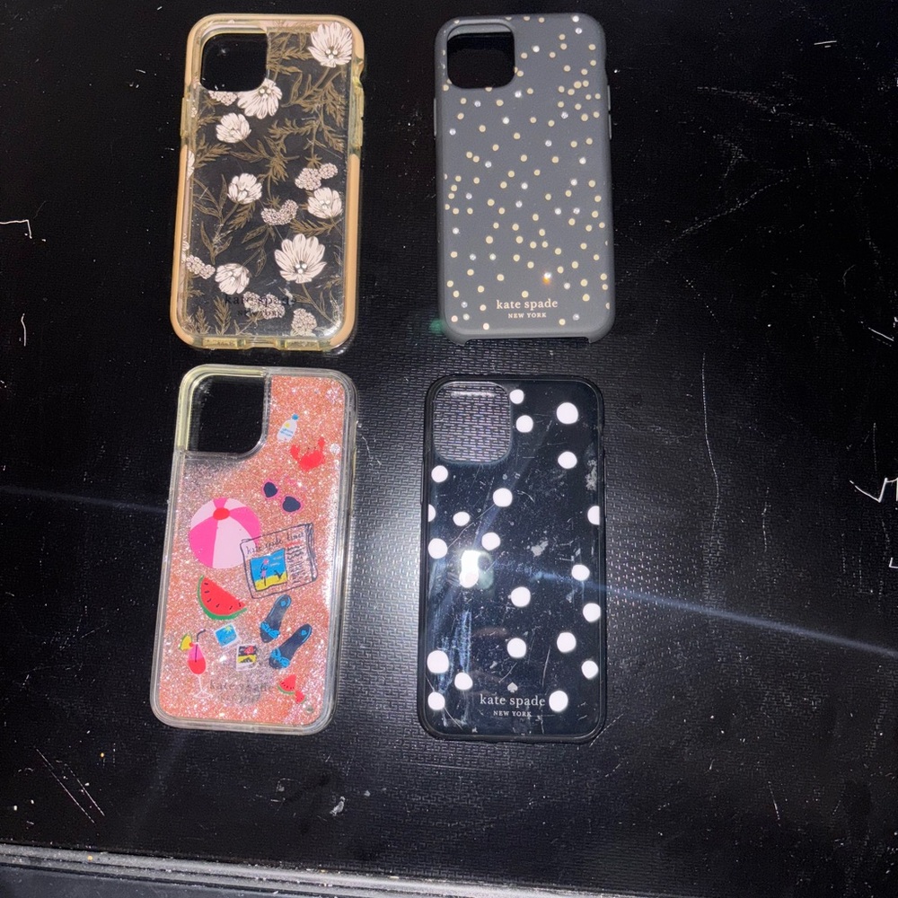 Kate Spade Floral, Glitter, and Polka Dot Phone Cases - Black, Gold, Pink